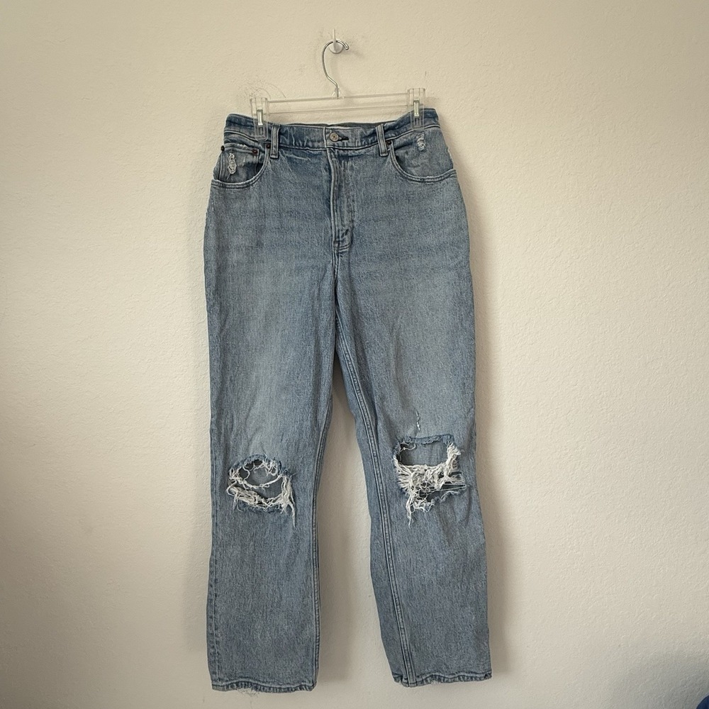 Abercombie & Fitch Curve Love The 90's Straight Ultra High-Rise Jeans Womens 30